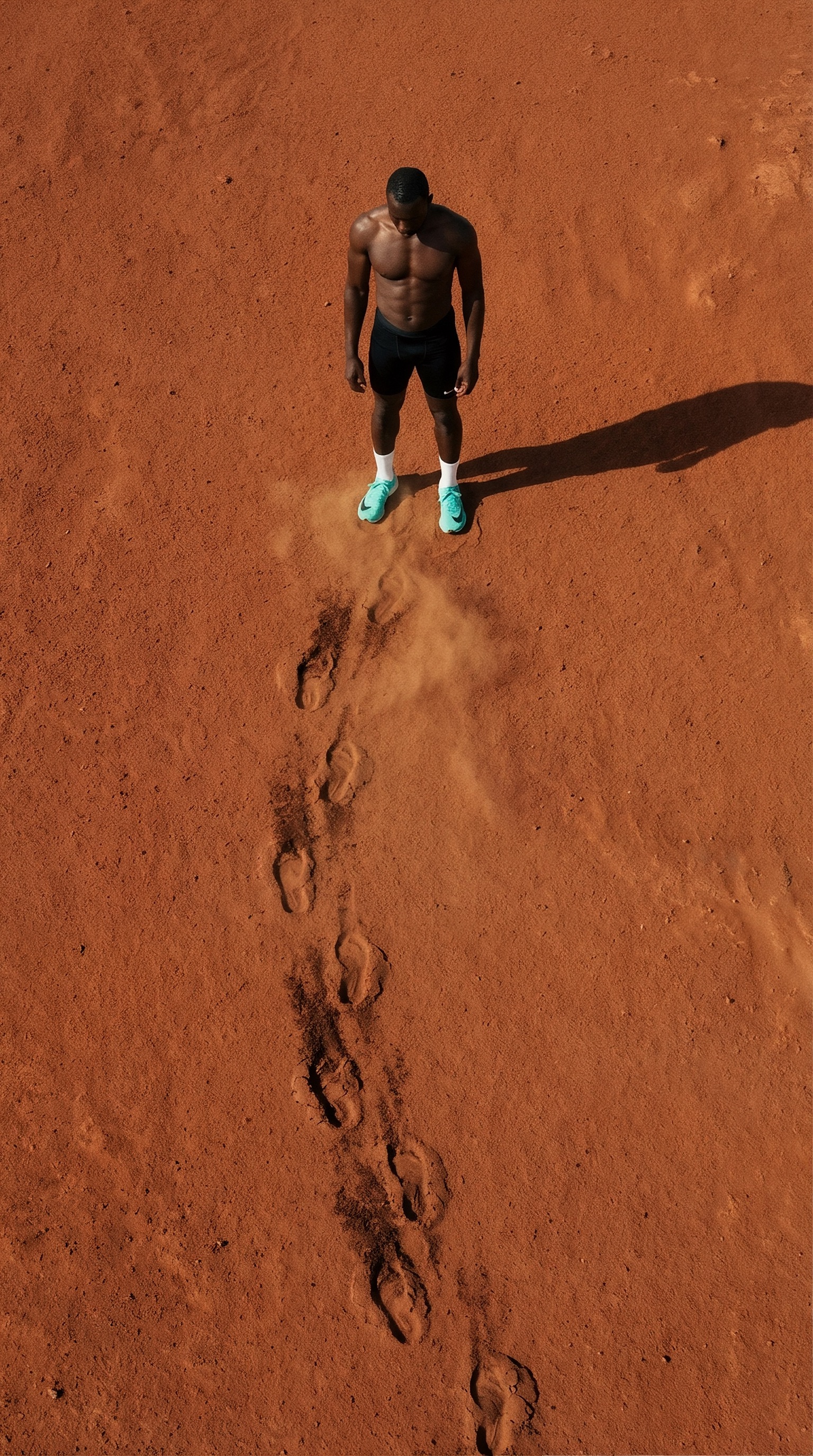 Athlete standing on Mars