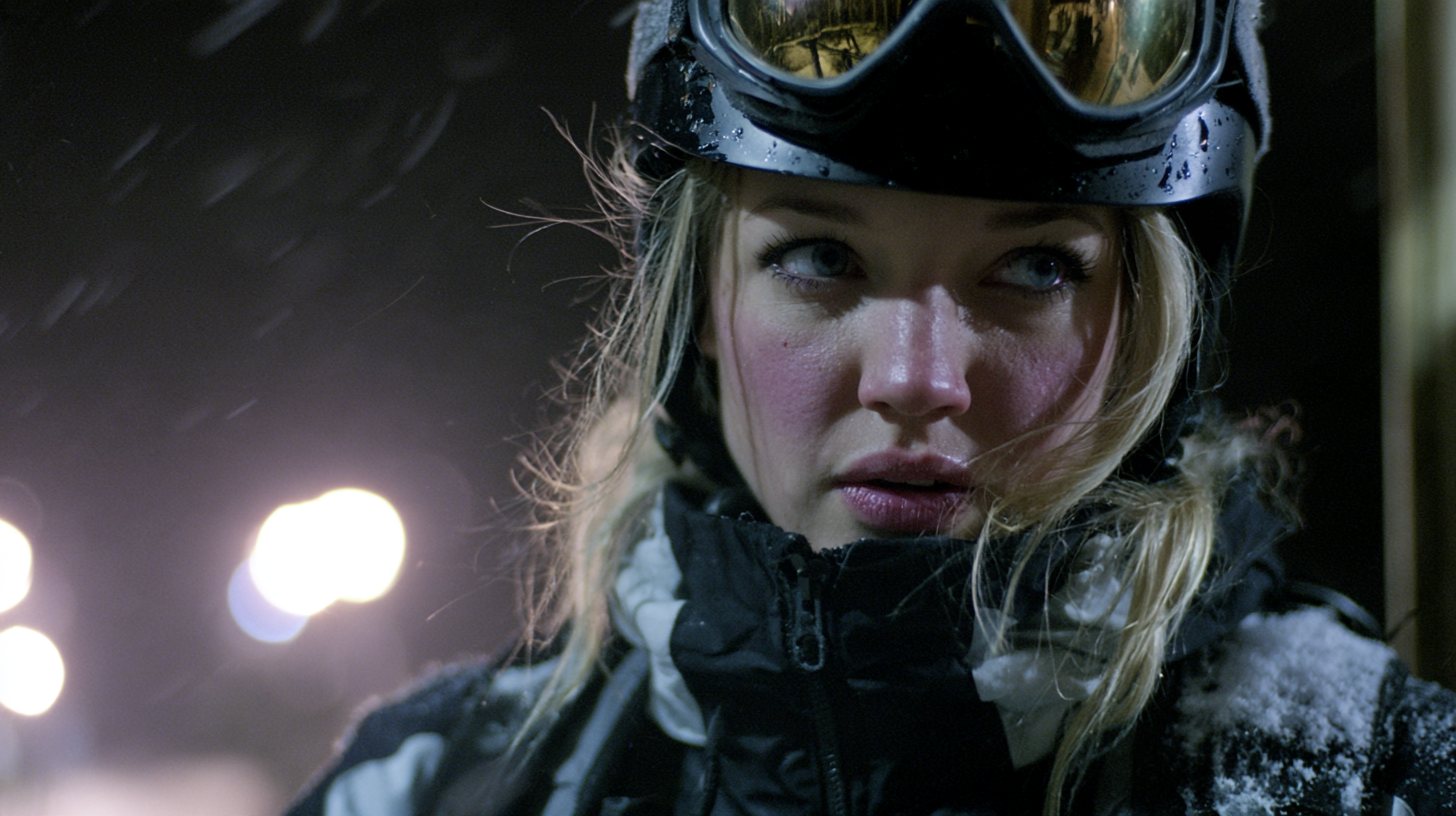 Margaux Lenoir at the lift station at night