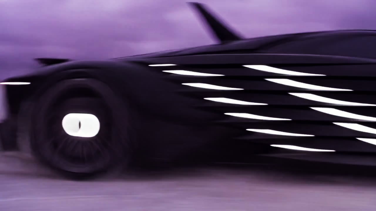 The car launching out of the barn