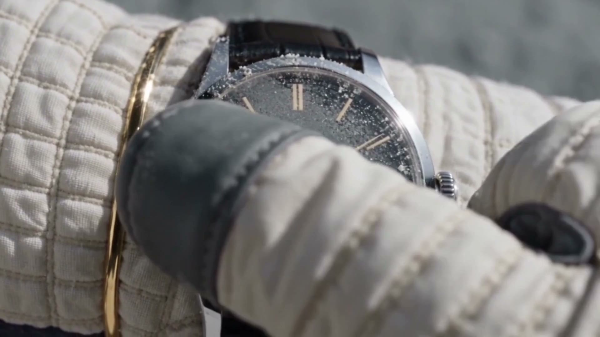Her gloved wrist and the VERRIER watch
